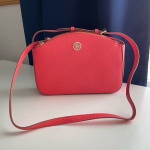 Anne Klein Hot Coral Triple Crossbody Handbag NWT